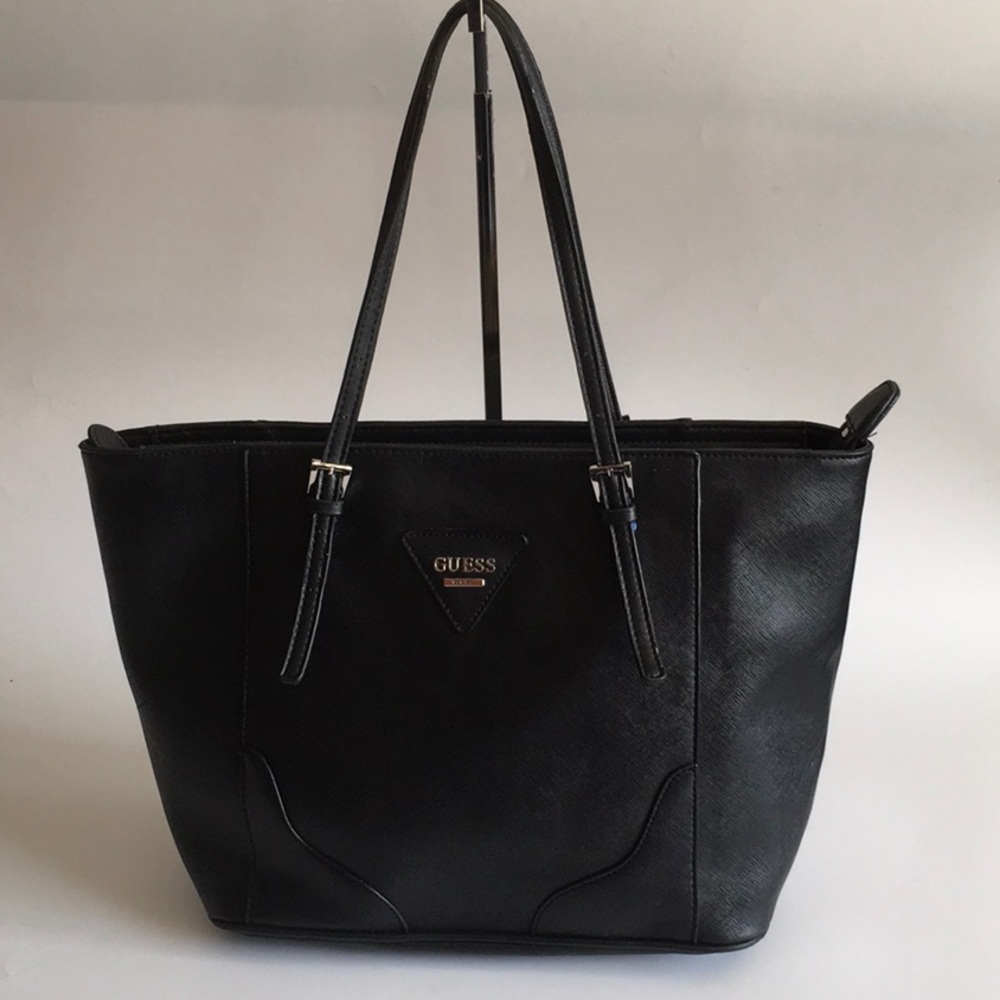 Guess Black Saffiano Vegan Leather